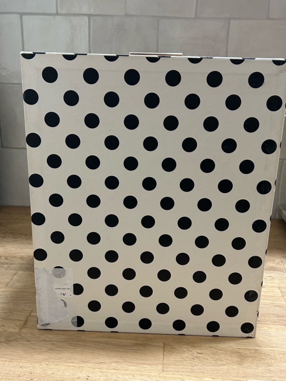 kate spade Black & White Polka Dot Decorative Storage Box with Gold Trim - Picture 6 of 6